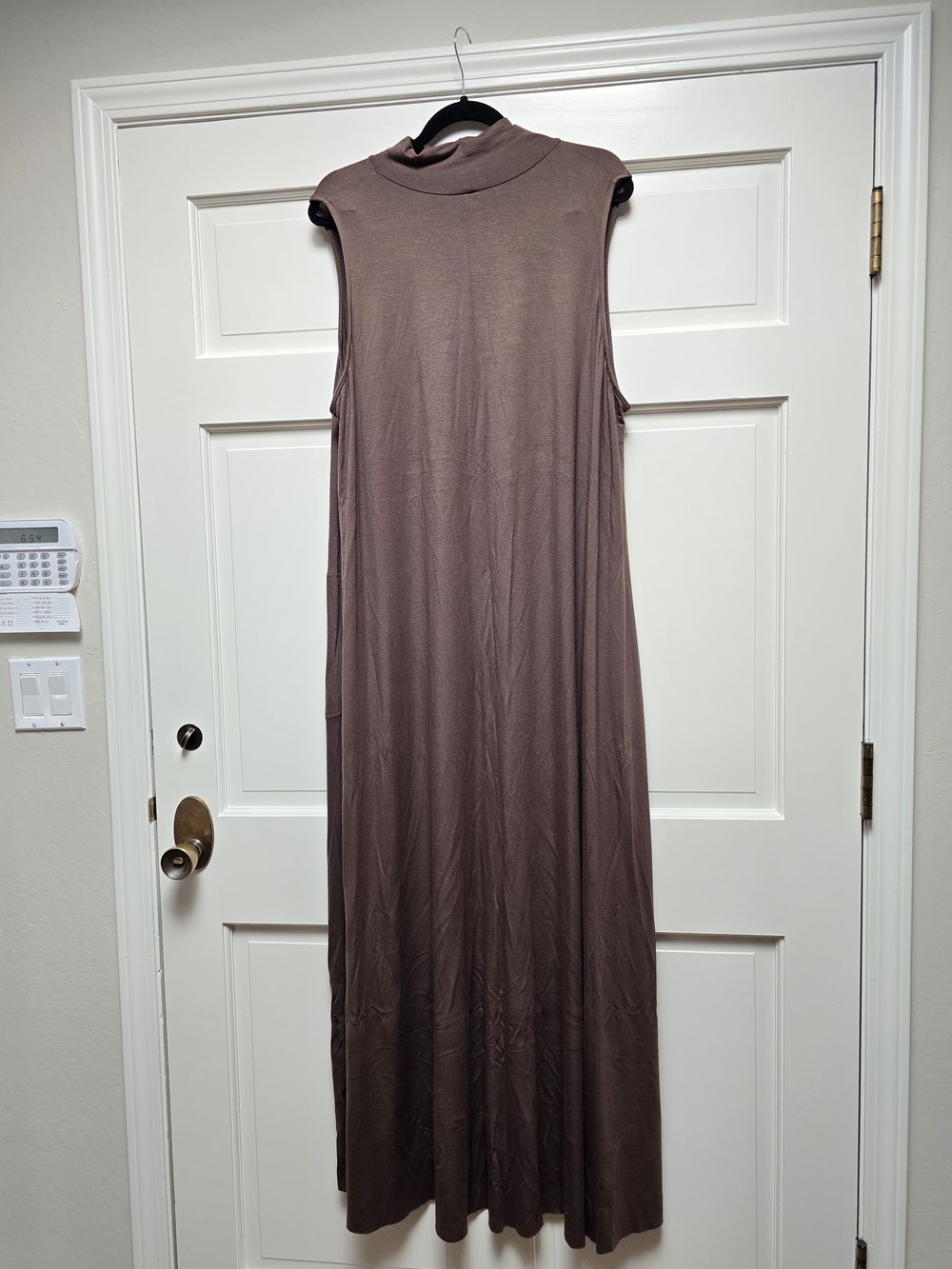 Rachel Pally Sleeveless Mock Neck Maxi Dress in Mauve Brown - Picture 2 of 5